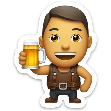 A liver drinking a beer sticker