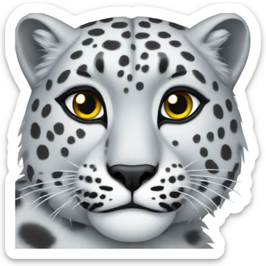 Snow leopard emoji sticker