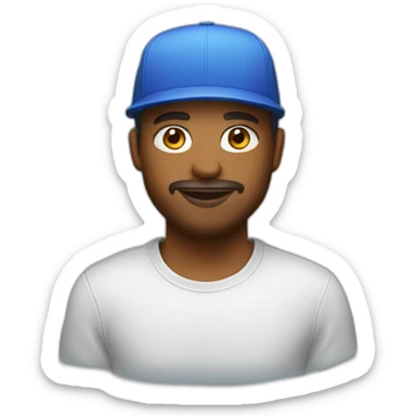 product designer wearing a snapback hat sticker