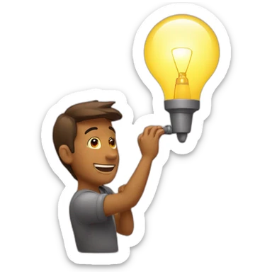 L'amour avec une lampe sticker