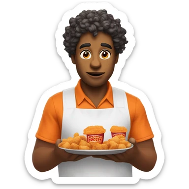 Popeyes worker stressed  sticker