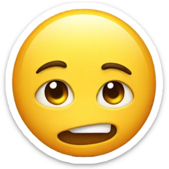 Shy emoji with a smirk  sticker