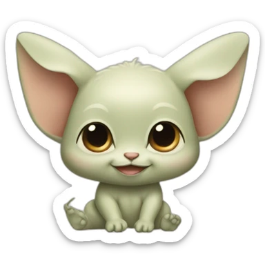 baby grogu, hand forward sticker