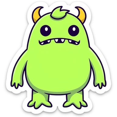 Ugly monster  sticker