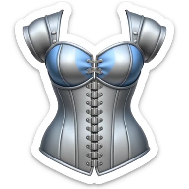 heavy corset armor modern silver sticker