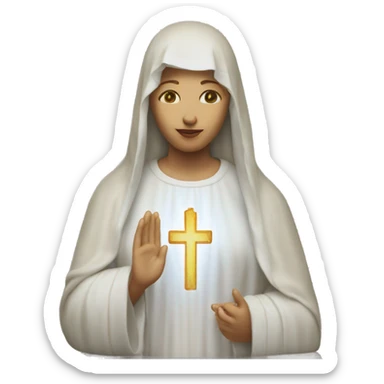The Virgin Mary realistic face sticker