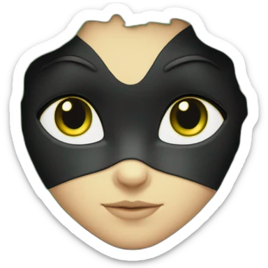 chat noir avec des yeux vert sticker