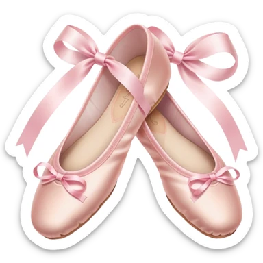 pastel pink ballet shoes sticker