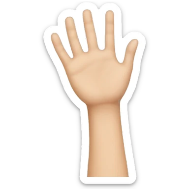 person reaching sticker