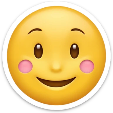 create yellow emoji with text 1C sticker