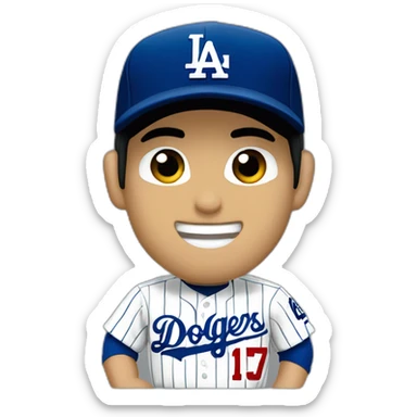 shohei ohtani as a dodger sticker