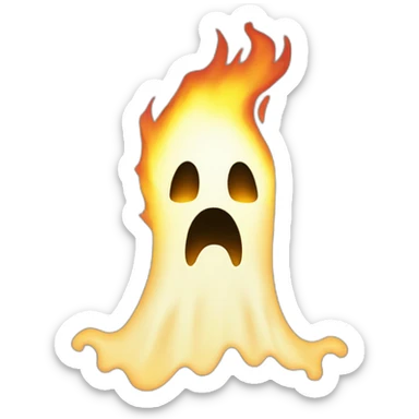 Snapchat ghost on fire sticker