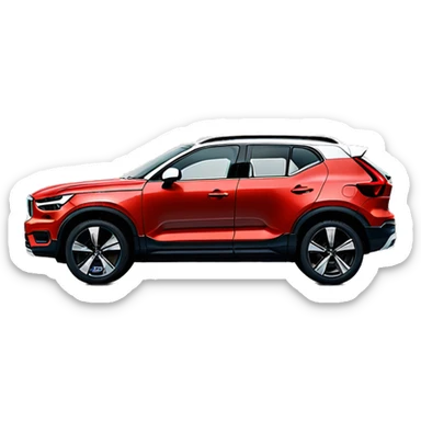 Red Volvo xc40 2024 sticker