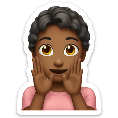 Best friend making a heart with her hands sticker