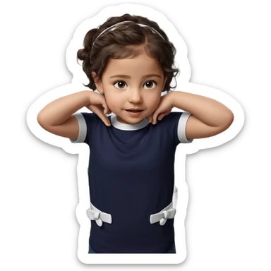 realistic portrait of a girl sticker