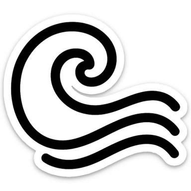 Ocean wave icon for Notion sticker