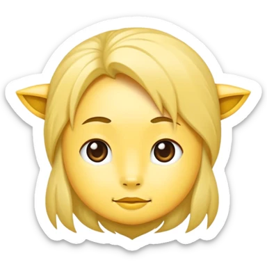 bé gái 10 tuổi, da trắng,mặt bẩn, tóc ngắn, xoăn, màu đen, áo màu xanh  sticker