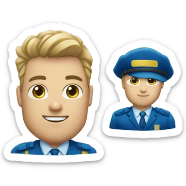 logo bleu professionnel sticker