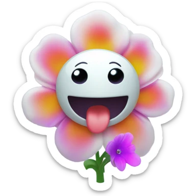 ghost scared of flower sticker