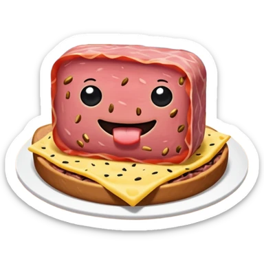 SPAM MEAT meme summer DANCE PARTY LANDSCAPE sticker