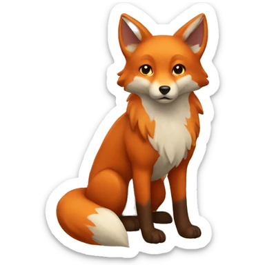 autumn fox sticker