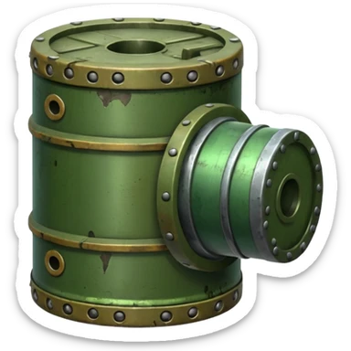 green military mine sticker