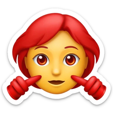 Voglio una emojie basita rossa di imbarazzo  sticker