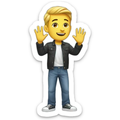 Gay man waving goodbye sticker