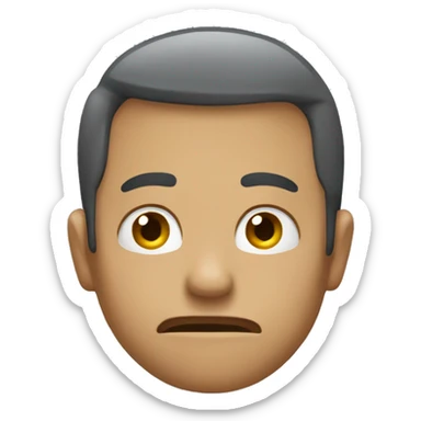 aggravated with hand on face sticker