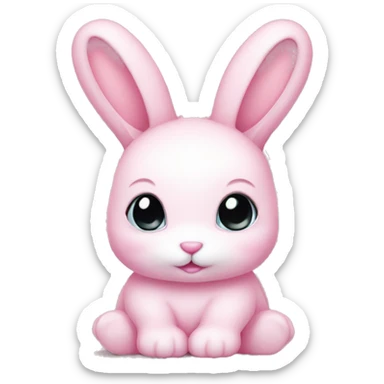 Baby pink bunny sticker