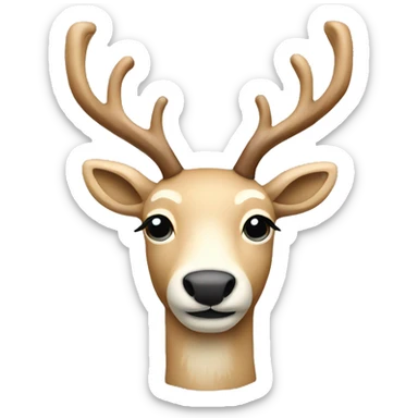 Beige reindeer sticker