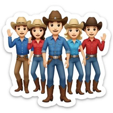 Line dance sticker