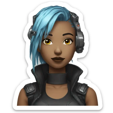 Cyberpunk girl sticker