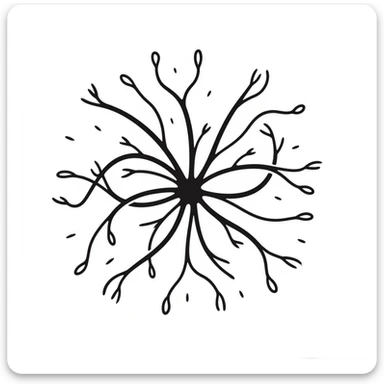 Logistic map bifurcation diagram showing chaotic behavior, mathematical graph with branching patterns sticker