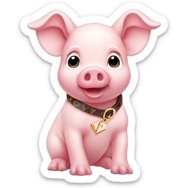 piglet in louis vuitton sticker