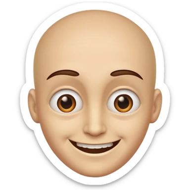 Creepy smirk with happy eyes sticker