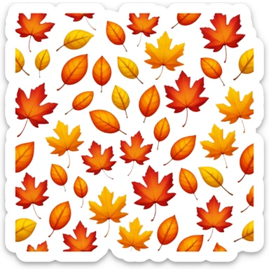autumn leaves sticker