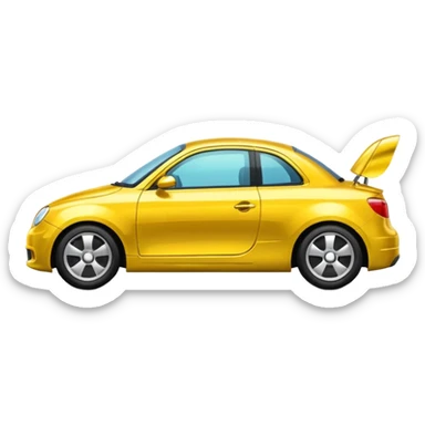 yellow car emoji sticker