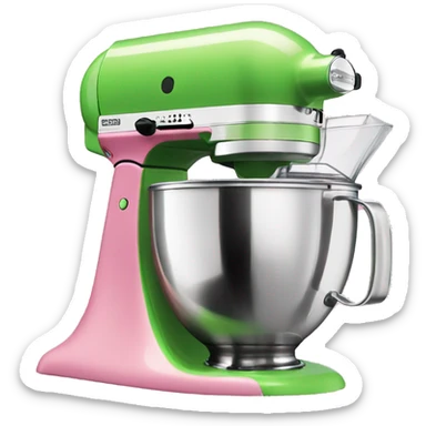 Pink green kitchen aid  sticker