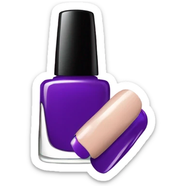 perple nail polish sticker