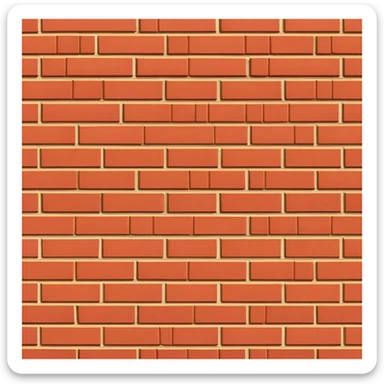 brick wall viewed from the side, perspective view sticker