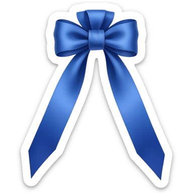 Royal blue cure ribbon sticker