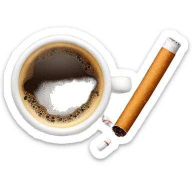 coffe and a cigarette  sticker