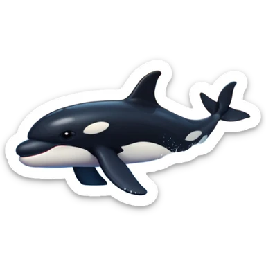 killer whale with Alaskan sunset sticker