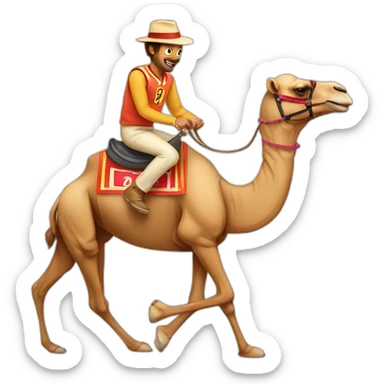 camel racing sticker
