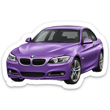 purple BMW sticker