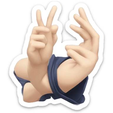 Jujutsu kaisen jogo hand sign sticker