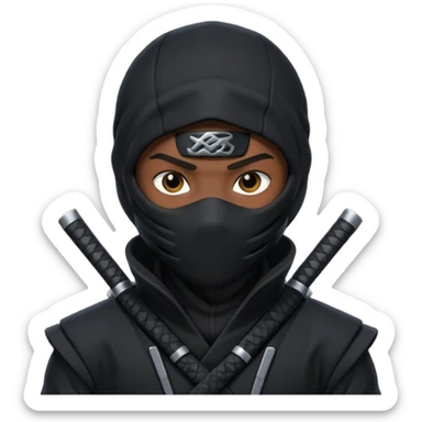 black ninja sticker
