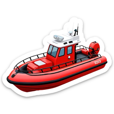 Rescue Boat - Zodiac Pro 850 (Model Year: 2022) (Iconic colour: Red and black) sticker