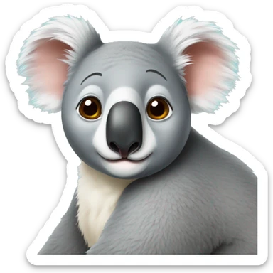 sharp jawline koala sticker